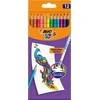 BIC Spalvoti pieštukai su trintuku Kids Evolution Illusion 12 spalvų rinkinys