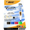 Bic Velleda sausos servetėlės žymekliai, nukirptas antgalis, 4 spalvos