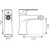 Bidet baterija Ferro Algeo Square stovi chromas (BAQ6)