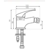 Bidet baterija Ferro Nuolatinis chromas (BBC6)