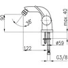Bidet baterija KFA Stacionarus chromas Malachit (4407- 011- 00)