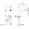 Bidet baterija KFA Stovintis moza chromas (5037- 015- 0)