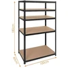 Lentyna magazynowy - juoda 180x100x60 Bigstren