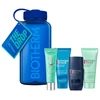 Biotherm rinkinys: Aquafitness, dušo želė, 40 ml + Day Control, 72 val. apsauga, dezodorantas su voleliu, vyrams, 75 ml + Aquapower, pašalina nešvarumus, valomasis gelis veidui, 40 ml + Aquapower, drėkinamasis, kasdienis, gelis veidui, 30 ml + , vandens butelis,