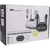 DNA Professional UMA VOCAL SET - dvigubas belaidis rinkinys (2 x rankiniai mikrofonai + imtuvas su mikrofono įkrovimo stotele)