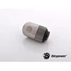 Bitspower adapteris, 45 laipsnių, G1/4 colio kištukas į G1/4 colio kištuką, pasukamas, blizgiai juodas
