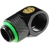 Bitspower adapteris 90 laipsnių kampu, G1/4 colio AG į G1/4 colio IG – pasukamas, matinis juodas