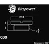 Bitspower sandarinimo kamštis G1/4 colio AG – plokščias, baltas
