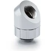 Bitspower Artemis 45 Degree Fitting – rotatable, sandblast sidabrinis