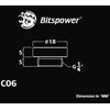 Bitspower sandarinimo kamštis G1/4 colio AG – baltas