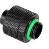 Bitspower tiesus G1/4 colio AG ant 16/11 mm jungties adapteris – matinės juodos spalvos
