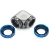 Bitspower Adapteris 90 Degree 12mm OD Hardtube to 12mm OD Hardtube – glossy juodas/mėlynas