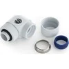 „Bitspower Advanced Multi-Link“ adapteris, 90 laipsnių G1/4 colio BSP ir 14 mm išorinio skersmens kietojo vamzdžio jungtis, pasukama.
