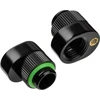 Bitspower Extension Offset – juodas, pack of 2