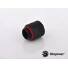 Bitspower adapteris G1/4 colio kištukas į G1/4 colio kištuką – 15 mm, juodos spalvos
