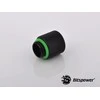 Bitspower adapteris G1/4 colio AG į G1/4 colio IG – 15 mm, matinis juodas