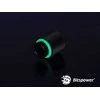 Bitspower adapteris G1/4 colio AG į G1/4 colio IG – 15 mm, matinis juodas