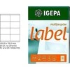 Biurfol IGEPA A4 ETIKETĖS 105 X 70,0 MM Baltas (100)