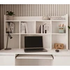 Biurko 4HouseDesign Rinkinys biuro Z. KUBA Drift Zes Baltas Mėlyna