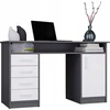 Antracitinio spalvos rašomasis stalas 125 cm x 55 cm