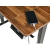 Beliani Elektriškai reguliuojamas stalas LUCAMA, rudas ir juodas, 120 x 60 cm su USB jungtimi
