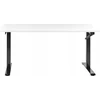 Beliani Reguliuojamas stalas DESTINES Baltas/juodas 160 cm 72 cm