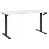 Beliani Reguliuojamas stalas DESTINES Baltas/juodas 160 cm 72 cm