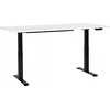 Beliani Biurko regulowane elektrycznie DESTINES Baltas/ juoda 180 cm 80 cm