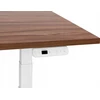 Beliani Biurko regulowane elektrycznie DESTINES Ruda/ balta 120 cm 72 cm