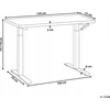Beliani Biurko regulowane manualnie DESTINES Ruda/ juoda 120 cm 72 cm