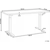 Beliani Biurko regulowane manualnie DESTINES Ruda/ juoda 160 cm 72 cm