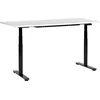 Beliani Elektriškai reguliuojamas stalas DESTINAS baltas/juodas 160 cm 72 cm