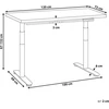 Beliani Biurko regulowane elektrycznie DESTINAS Ruda/ juoda 120 cm 72 cm