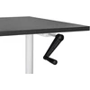 Beliani Biurko regulowane manualnie DESTINAS Juodas/ balta 120 cm 72 cm