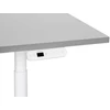 Beliani Biurko regulowane elektrycznie DESTINAS Pilka/ balta 120 cm 72 cm