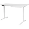 Beliani Kampinis elektra reguliuojamas stalas DESTINES, baltas, 160 cm 109 cm, dešininis