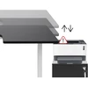 Beliani Kampinis elektra reguliuojamas stalas DESTINES, baltas, 160 cm 109 cm, dešininis