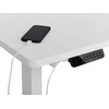 Beliani Kampinis elektra reguliuojamas stalas DESTINES, baltas, 160 cm 109 cm, dešininis