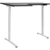 Beliani Kampinis elektra reguliuojamas stalas DESTINES juodas/baltas 160 cm 109 cm kairinis
