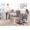 Beliani Biurko regulowane elektrycznie DESTINES Juodas/ balta 120 cm 72 cm