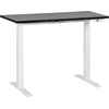 Beliani Biurko regulowane elektrycznie DESTINES Juodas/ balta 160 cm 72 cm