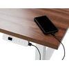 Beliani Biurko regulowane elektrycznie DESTINES Pilka/ balta 120 cm 72 cm