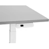 Beliani Biurko regulowane elektrycznie DESTINES Pilka/ balta 120 cm 72 cm