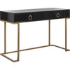 Beliani Konsolė WESTPORT juoda/auksinė 115 cm 50 cm su stalčiais