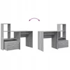 Stalas Pilkas Sonoma Apdirbta mediena 131,5 x 50 x 106,5 cm