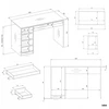 Duronic Arto rašomasis stalas Baltas 120 cm x 55 cm