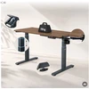 Stalinių Jan Nowak Elektrinis reguliuojamo aukščio ergonominis antracito/riešutmedžio, 1200x600 mm: ARIA (5907367517538)