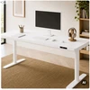 Stalas Jan Nowak Elektrinis sit-stand su stalčiumi ir belaidžiu Qi įkrovikliu, baltas, 1600 mm: ELLIS (5907367514773)