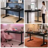 Stalo Jan Nowak Elektrinis sit-stand su stalčiumi ir belaidžiu Qi įkrovikliu, juodas, 1400 mm: ELLIS (5907367514711)
