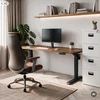 Ergonomiškas elektrinis aukštį reguliuojantis biurko antracito/riešuto spalvos, 1600x800 mm: ARIA (5907367517552) Jan Nowak